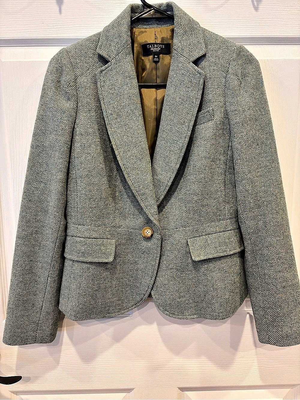 Women’s Talbots Houndstooth Wool Blazer Size 6P